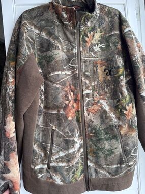 Realtree Camo Fleece Performance Jacket - Brown/Green